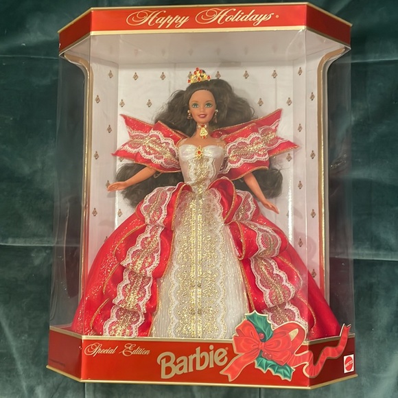 Mattel Other - 10th Anniversary Barbie Doll Happy Holidays 1997